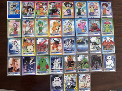 #ad 2000 Upper Deck Digimon Series 1 Complete Base Card Set 34 Clean $34.77