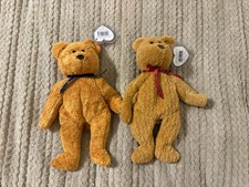 Vintage Ty Beanie Babies Retired Original Fuzz & Curly Bears with Tag Errors