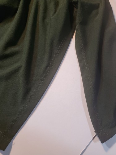 Rouge Collection Tunic Top Womens 2X Plus Sz Short Slv Green Sharkbite Hem Tie - Picture 9 of 13