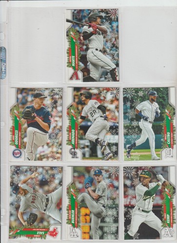 2020 TOPPS WALMART HOLIDAY BASEBALL MATALIC (11) CARD LOT W/W.BUEHLER, J.ALTUVE - Picture 1 of 2