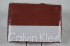 Calvin Klein King Bed Skirt Baby Waffle Pattern Burgundy Burnt Sienna 78x80x15"