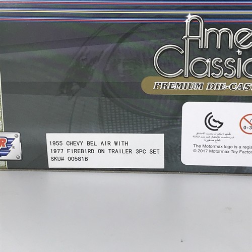 1955 CHEVY BEL AIR & 1977 FIREBIRD ON TRAILER, [MOTOR MAX] Motor Max 1:43 - Picture 8 of 12
