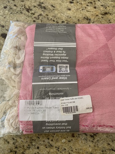 New Trina Turk Purple Fuchsia Pink Turk-ish Towel - Picture 2 of 4