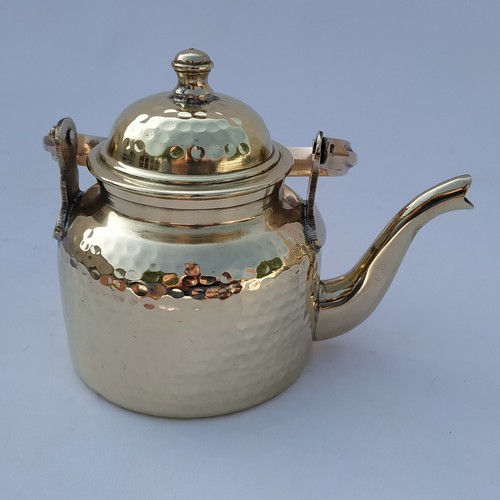 Pure Brass Handmade Tea Kettle, Brass Teapot, Coffee Tea Serving Kettle For Gift - Picture 11 of 11
