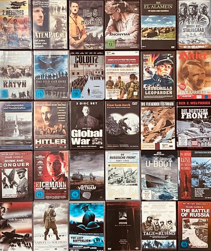 Kriegsfilme Reportagen - 1.WK 2. Weltkrieg Vietnam ... - Doku- Filme DVD Auswahl - Picture 1 of 240
