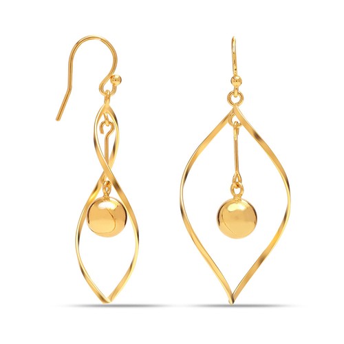 14K Gold Plated Infinity Knot Twist Drop Earrings for Women 925 Sterling Silver - Picture 4 of 8