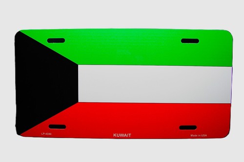 KUWAIT FLAG METAL CAR NOVELTY LICENSE PLATE AUTO TAG علم الكويت - Picture 4 of 15