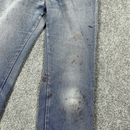 VINTAGE Lee Riders 60s 70s Straight Leg Talon Men's Jeans Size 27x28 Paint Splat - Picture 4 of 15