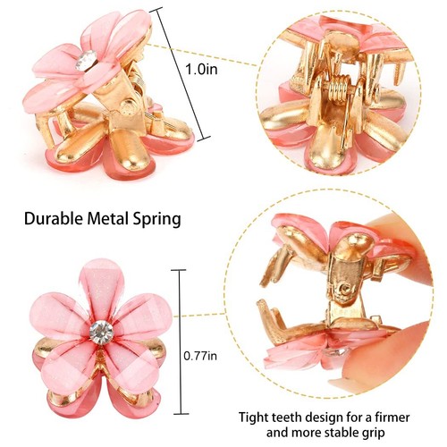 12 Stück Mini Blume Haarspangen Haarschmuck Haarspangen für Frauen Mädchen - Bild 49 von 53
