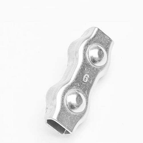 Wire Rope Collet 316 Stainless Steel Cable Single Clamp Double Head Clamp M2~M10 - Picture 3 of 12