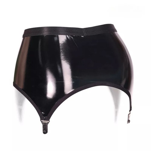 Women Shiny Glossy Patent Leather Garter Belts with 6 Wide Straps Metal Buckles. - Picture 12 of 21