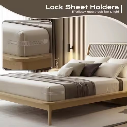 Upgraded Sheet Holders Keep Sheets Firm & Tight, for All Mattress - Picture 4 of 15