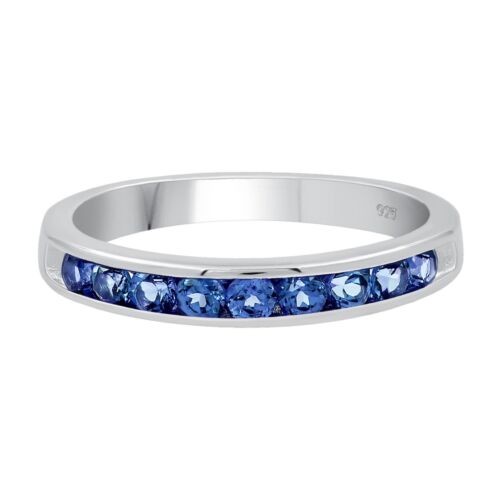 Natürlicher Tansanit Edelstein Ringe 925 Sterling Silber Hochzeit Jahrestag Ring - Bild 5 von 9
