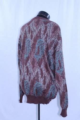 Gianni Mannucci XL Men VTG Sweater Pullover Dress Winter Made Italy Wool Brown - Picture 6 of 12