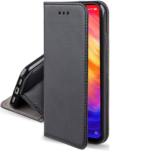 Case IN Wallet Book for LG K50/Q60 Cover Black Leather Flip Magnetic - Picture 2 of 26