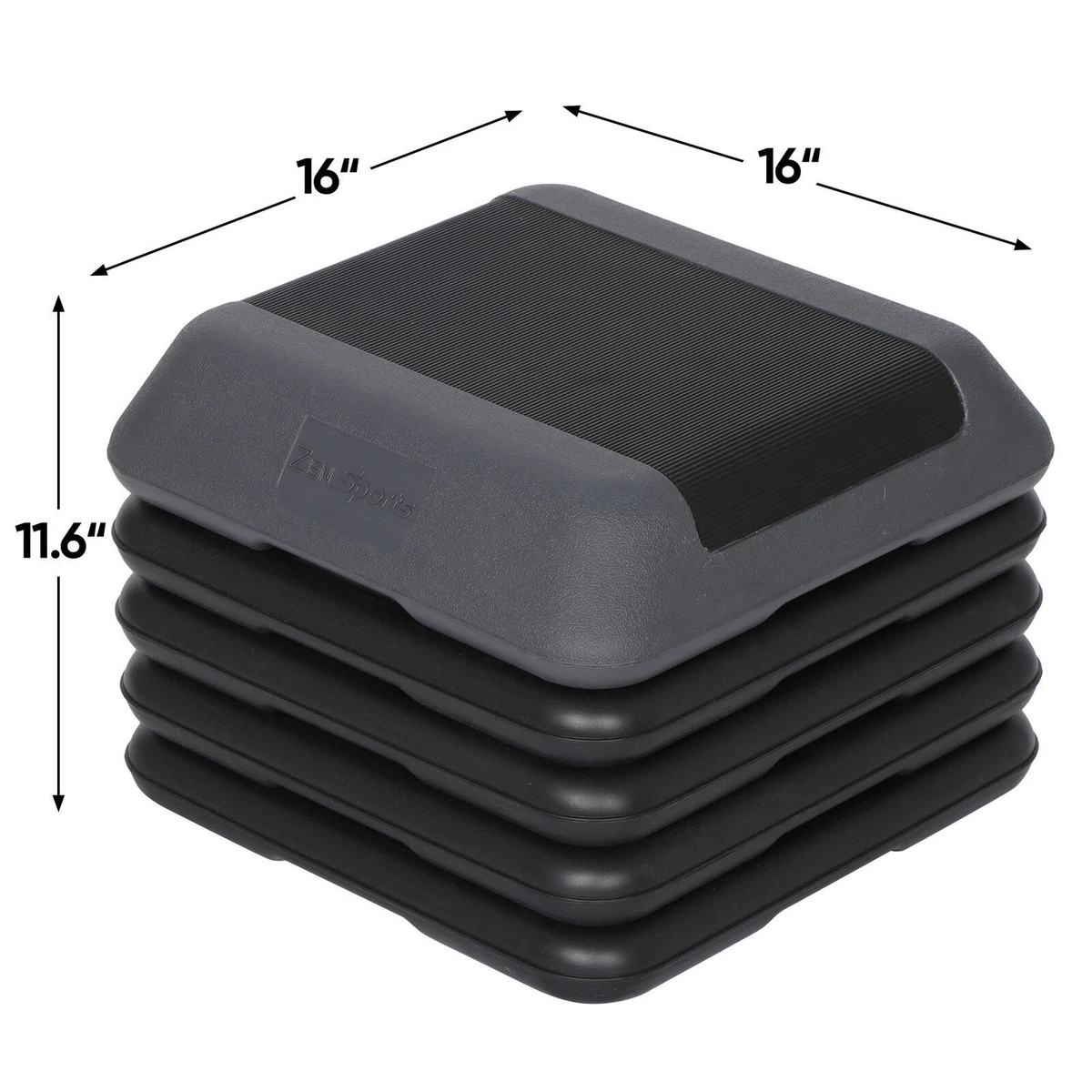 Adjustable 16 Exercise Aerobic Step w Risers 4