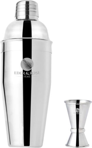 Martini Cocktail Shaker 24 oz. Drink Shaker Mixer with Measuring 1 oz Jigger - Picture 3 of 4