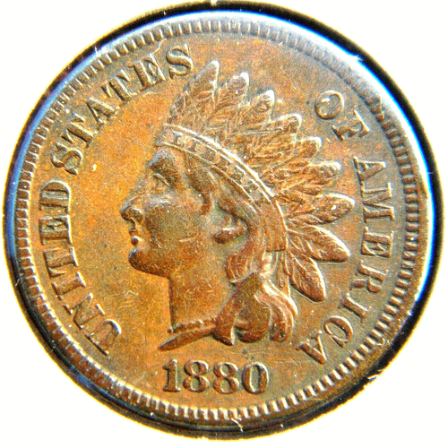 1880 - UNGLAUBLICHER ZUSTAND! - INDIAN HEAD CENT - SELTEN! MÜLLEIMER! - Bild 1 von 2