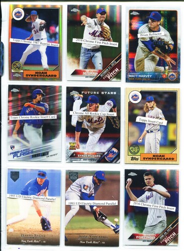 Mets, David Wright, Alonso, Syndergaard, DeGrom, Wheeler, Rookie 216 Card Lot #A - Picture 5 of 24