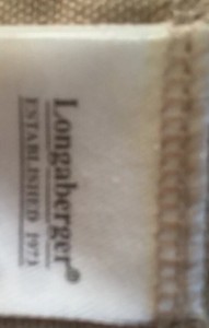 Longaberger-Basket-Small-Canister-Khaki-Tan-Fabric-Over-Edge-Liner-Only