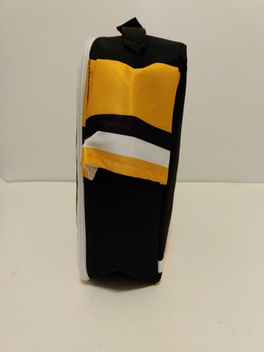 Pittsburgh Penguins Hockey Lunch Zip Pocket Holders Picnic Cooler Bag 10" - Picture 3 of 8