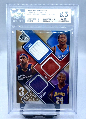 2009 SP Game Used 3 Star Swatch, Kobe, Durant and Lebron (6/35)  / BGS 8.5 - Bild 2 von 6