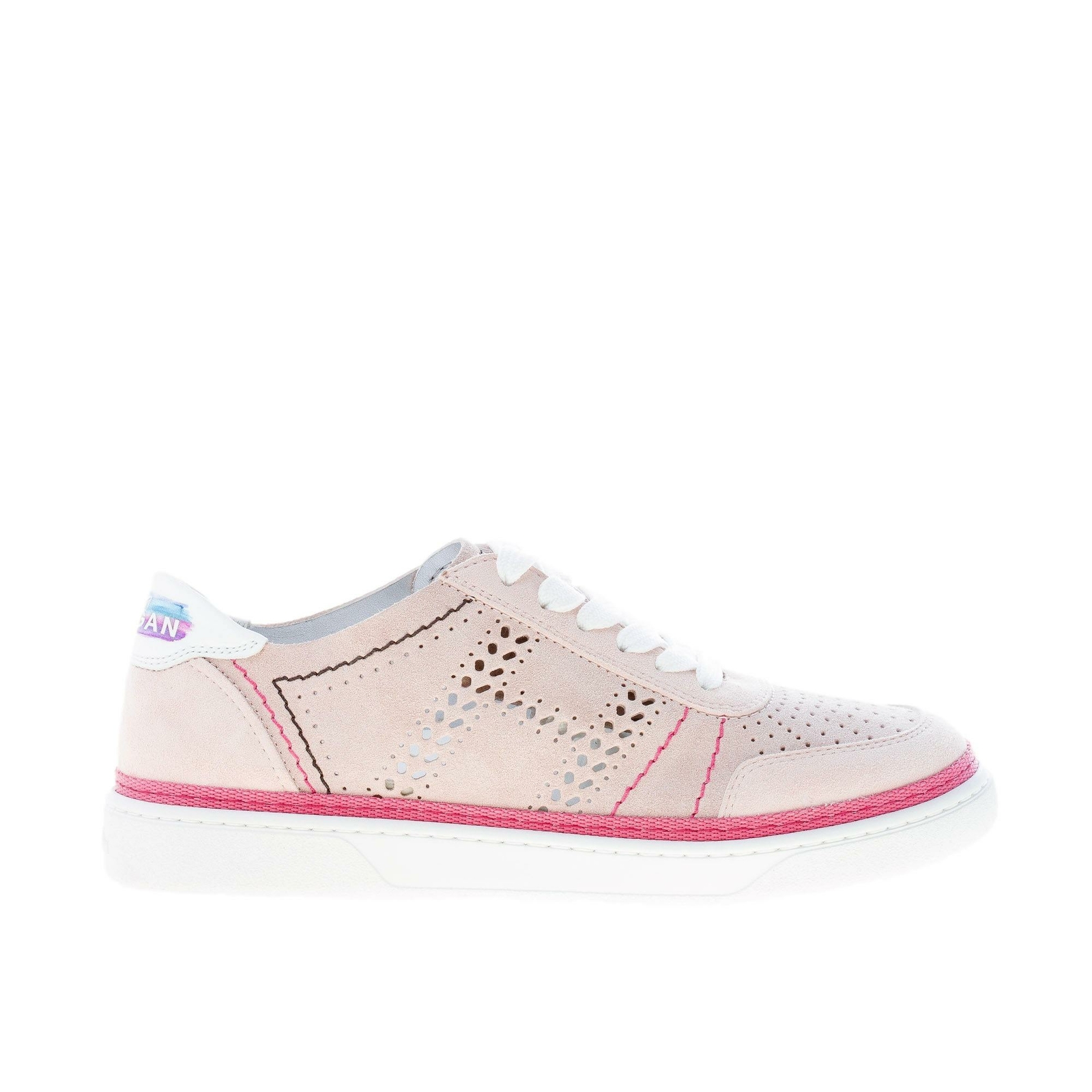 Кроссовки HOGAN scarpe donna, 508, цвет camoscio rosa cipria con impunture