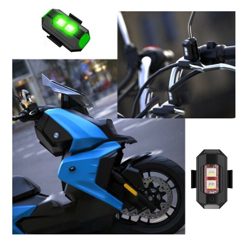 7 Colors LED Warning Light Motorcycle Car Flash Signal Drone Strobe Light USB - Foto 3 di 14