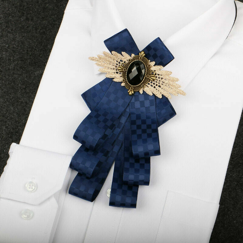 Men Pre-Tied Ribbon Rhinestone Neck Bow Tie Necktie Bow Knot Wedding ...