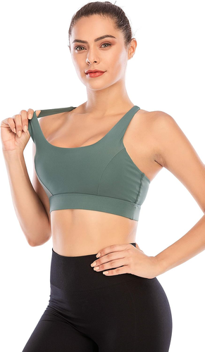 Sports Bras for Women,Padded Sports Bra Tank Top Sexy Crisscross Back High Impac - Picture 4 of 12