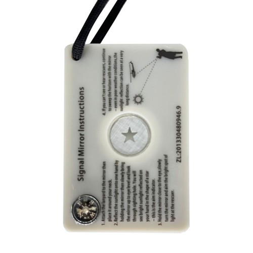 Specchio Segnaletico Multifunzione Sopravvivenza Specchio Riflettente Attrezzatura Sopravvivenza Strumento - Foto 6 di 8