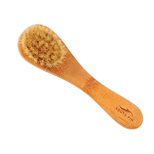 Dry Skin Exfoliating Cleanser Face Scrubber Brush Bamboo Handle + Silk - Picture 5 of 9