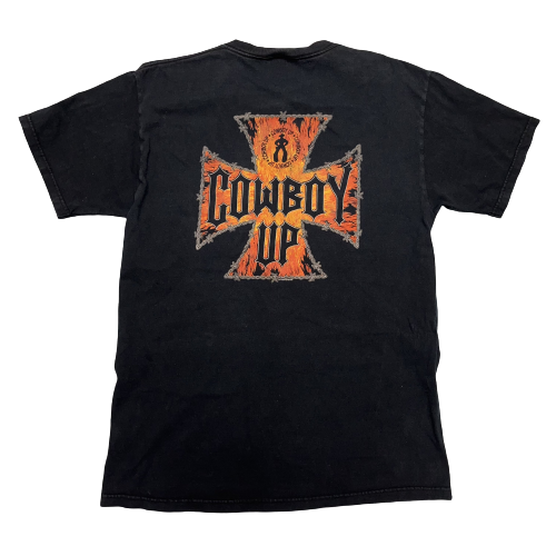 black and orange vintage tee