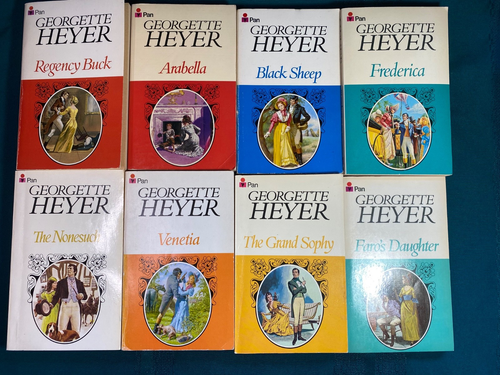 Vintage Pan ~ Georgette Heyer Period Romance Novels ~ Paperback Books 8 Bundle - Imagen 3 de 21