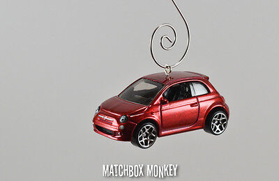 Fiat 500 Custom Christmas Ornament 1//64th Scale Adorno Pop Racing Hatchback