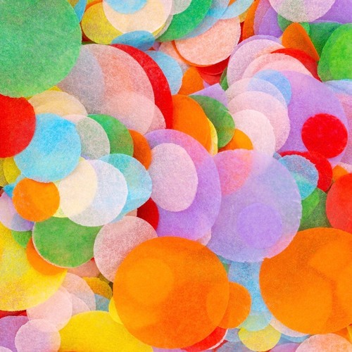 Biodegradable Wedding Confetti | RAINBOW | Circle Tissue Paper | 20g Bag - Picture 2 of 5