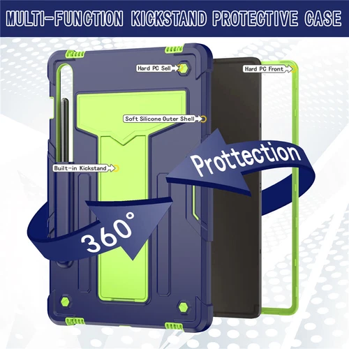 Heavy Duty Stand Case Rugged Cover For Samsung Galaxy Tab S10 FE /S10 FE+ Tablet - Picture 47 of 54