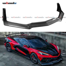 For 2020-25 Corvette C8 Z51 STG 3 Winglet Carbon Style Front Bumper Lip Splitter