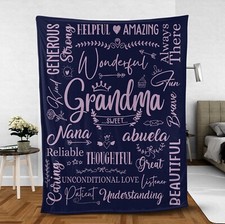 Grandma Blanket, Grandma Gifts, Mothers Day Gifts for Women, Grandmother Gifts