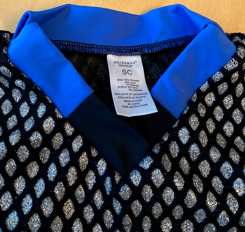 WEISSMAN DANCE COSTUME SPARKLE TOP JERSEY SZ CHILD SMALL CS - Picture 2 of 7
