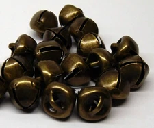 Lot 50 Antique Brass Finish Jingle BELLS 12mm - 12mm Primitive Steampunk  1/2" 