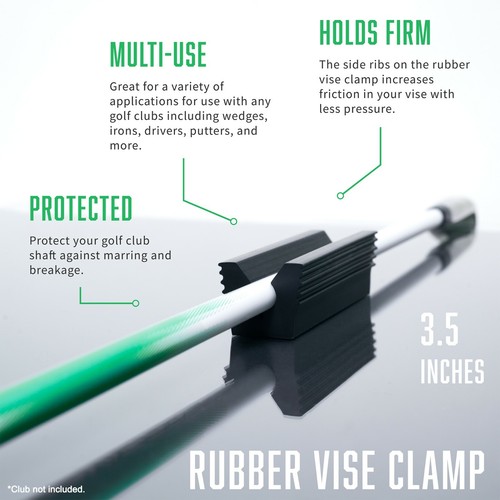 Golf Club GRIP KIT 15 (2"x10") Grip Tape Strips-Solvent-Vise Clamp- Instructions - Picture 4 of 4