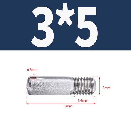 Pasadores de pasador ranurados de acero inoxidable A2 pasador de localización de rosca externa métrico M2-M10 - Imagen 19 de 82