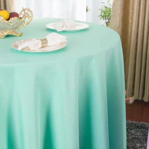 Round Tablecloth Solid Color Table Covers For Wedding Christmas Party Home Decor - Picture 33 of 44