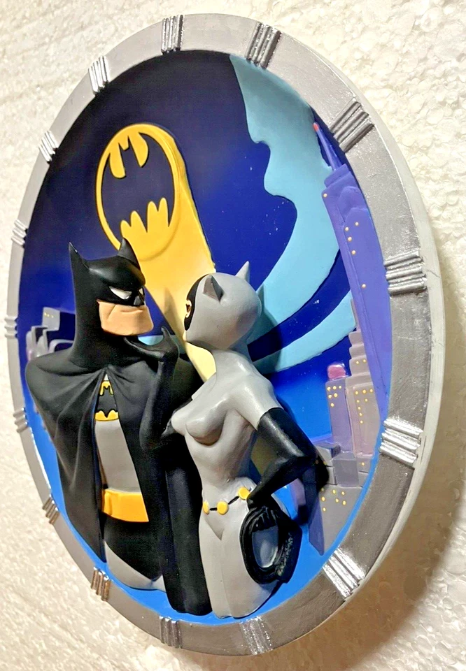 Warner Bros~ 1997~Batman & Catwoman~Placa de coleccionista 3D~#562/2500~Edición limitada~Sin caja Foto 3 de 4