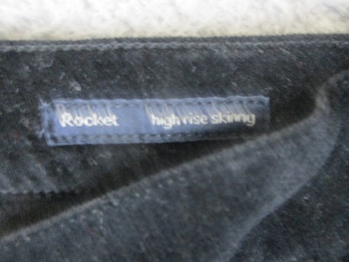 Citizens Of Humanity Pants Womens 26 Black Velvet Velour Rocket High Rise Skinny - Picture 7 of 17