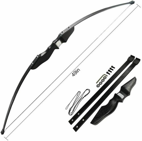 40LBS Archery Recurve bow Longbow archery Arrow recurve riser hunting bow set - Picture 4 of 14