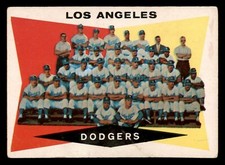 1960 Topps Baseball #18 Los Angeles Dodgers Team PR *d4