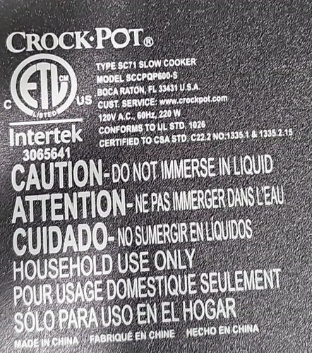 Olla de cocción lenta ovalada de acero inoxidable de 6 cuartos de galón SCCPTP600-S - Imagen 8 de 14