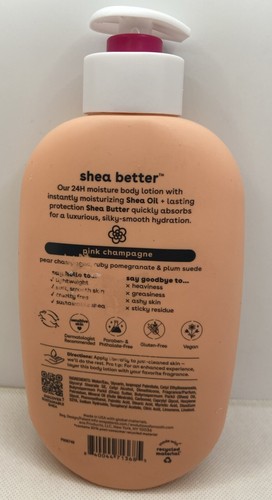 EOS Shea Better Body Lotion Pink Champagne 24H Moisture Skin Care 16 Fl OZ NEW - Picture 4 of 7